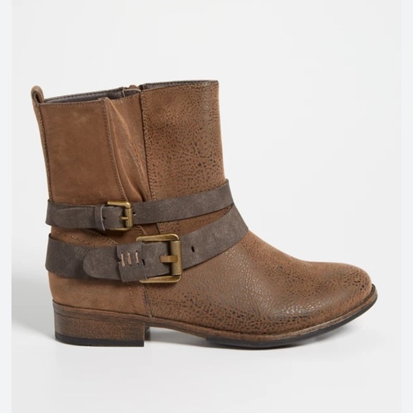 Maurices Shoes - Maurice’s - Jackie Faux Leather Ankle Boot with Buckles - Brown - Size 9.5